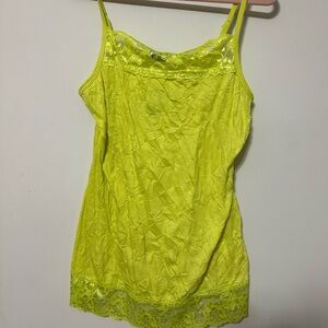 Maurices Neon green Lace Camisole